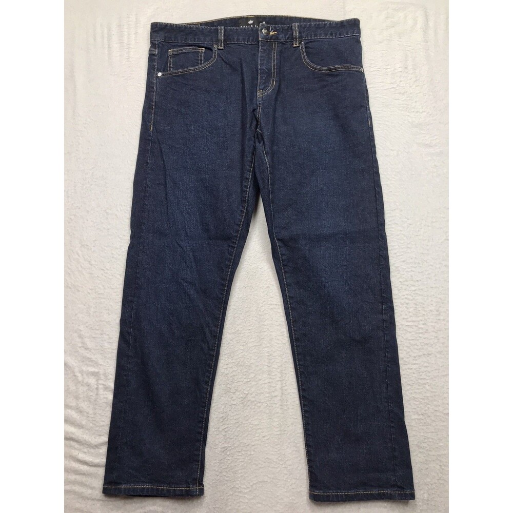 Under 510 U-510 Selvedge Jeans Men 33x26 Dark Raw Wash Stretch Red Line